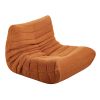 VEVOR Bean Bag Chair, L-Shaped Bean Bag Chair with Soft Armrests and Storage Pocket, 25D Memory Foam Filled with Soft Teddy Velvet Cover