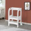 Child Standing Tower;  Step Stools for Kids;  Toddler Step Stool for Kitchen Counter;  White