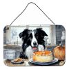 NEW Border Collie Fall Kitchen Pumpkins Wall or Door Hanging Prints Aluminum Metal Sign Kitchen Wall Bar Bathroom Plaque Home Decor, 8HX12W