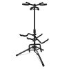 5 Core Guitar Stand Adjustable Triple Guitars Stands Floor w Neck Holder Universal Supports for Acoustic Electric Classic Bass Instrument Folding Port