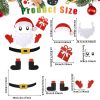 2 Packs Christmas Door Stickers Santa Claus Snowman Cartoon Felt Wall Stickers Xmas Home Refrigerator Garage Door Wall Window Decoration for Christmas