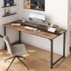 Computer Desk Large Office Desk, 59.8 Inch Gaming Desk Writing Desk Work Desk for Home Office, Study, Modern Simple Wooden Desk, Large Legroom