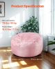 VEVOR Bean Bag Chair, 3 feet Round Bean Bag Chair with Removable and Washable Cover, 25D Memory Foam Filled with Soft and Smooth Dutch Velvet