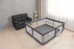 FABRIC BABY PLAYPEN, BABY FENCE PLAY AREA WITH ANTI-SLIP BASE
