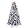 7.5ft PE/PVC Hard Needle Mixed Automatic Christmas Tree bi-color led with G45bal Xmas Decoration Light Up Holiday Season