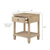 Victoria Bedside Table Reclaimed Grey