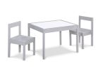Gibson 3-Piece Dry Erase Kids Table & Two Chair Set, Gray