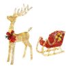 Courtyard Elk Christmas Decoration 74*20*120cm 3000V 360W
