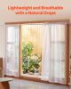 Sheer Curtains 42 W x 84 L inches 2 Panels Window Drapes Rod Pocket Polyester