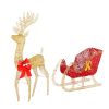 Courtyard Elk Christmas Decoration 74*20*120cm 3000V 360W
