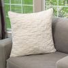 HGTV Art Deco Brushed Faux Fur Pillow Snowbound 26 x 26 inches