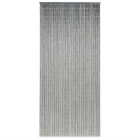 Insect Door Curtain Bamboo 35.4"x78.7" (Color: Grey)