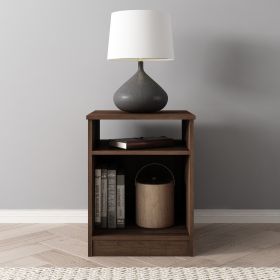 Ardent Open Shelf Nightstand (Color: Dark Walnut)