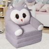 Children's single sofa chair, plush toddler armchair, washable set, cute animal-shaped seat, suitable for any room, reading room, living room