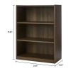 3-Shelf Bookcase with Adjustable Shelves