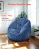 VEVOR Bean Bag Chair, 3 feet Bean Bag Chair with Soft Armrests and Storage Pocket, 25D Memory Foam Filled with Soft Teddy Velvet Cover